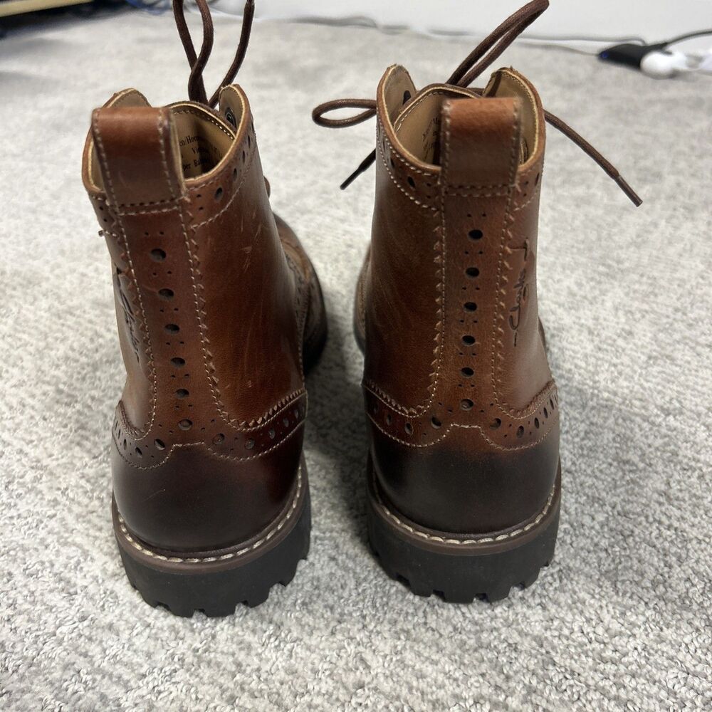 Clarks Montacute Lord Brogue Style Chukka Boots Mens 9.5 Leather Brown Wingtip - Picture 6 of 12